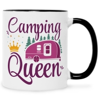 Bedruckte Tasse mit Spruch Camping Queen