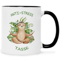 Bedruckte Tasse mit Spruch Anti-Stress Tasse