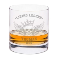 Leonardo Whiskyglas mit Gravur "Living Legend"