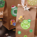 DIY Adventskalender 2023 zum Befüllen 25 Kraftpapiertüten + Zahlen & Sticker