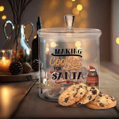 Leonardo Keksglas mit Motiv - Making cookies for Santa