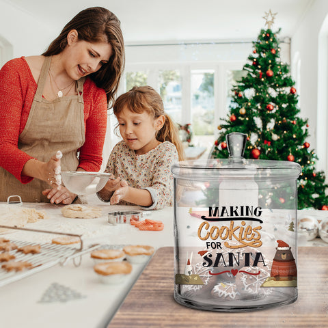 Leonardo Keksglas mit Motiv - Making cookies for Santa