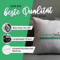 Bedrucktes Kissen mit Tiermotiv und Initiale - Personalisiert mit Name und Datum