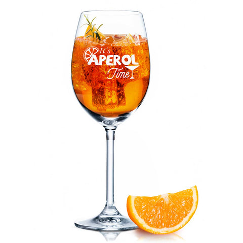 Leonardo Weinglas mit Gravur "It's Aperol Time" Design