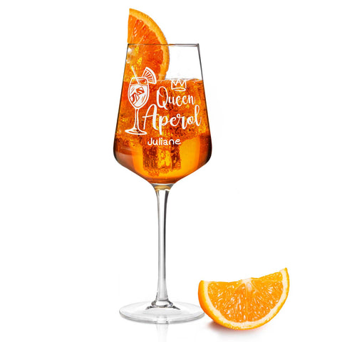 Leonardo Weinglas mit Gravur - Queen Aperol mit Name