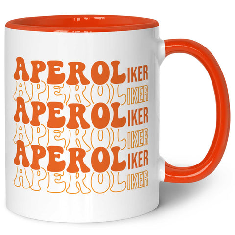 Bedruckte Tasse mit Aperol Spritz Motiv - Aperoliker - Aperol Geschenk für Frauen und Männer