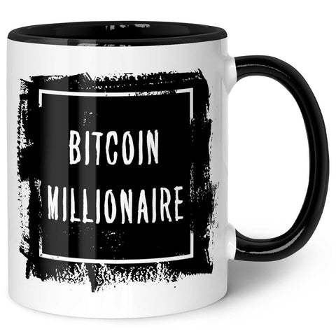 Bedruckte Tasse mit Spruch - Bitcoin Millionaire