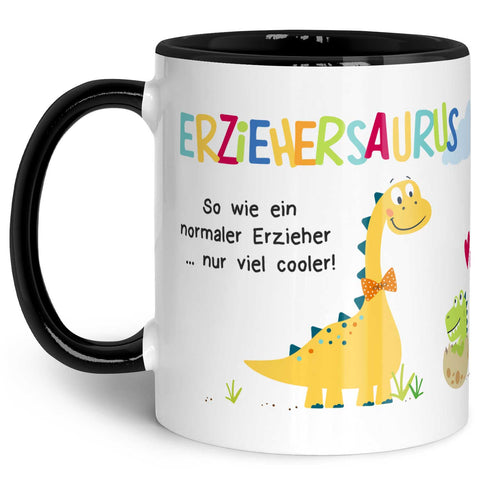 Bedruckte Tasse mit Spruch "Erziehersaurus"