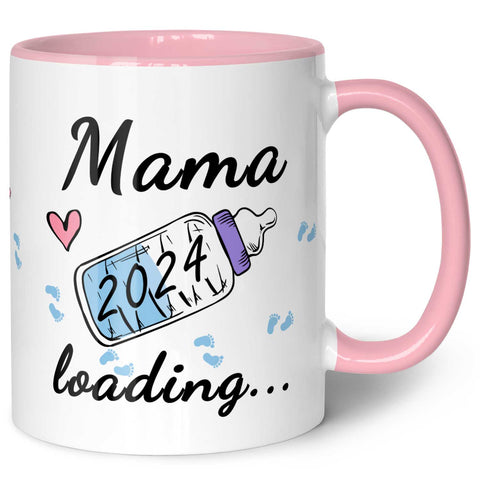 Bedruckte Tasse mit Spruch - Baby Loading in versch. Varianten