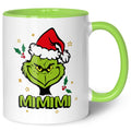 Bedruckte Tasse mit Weihnachtsmotiv im Grinch MiMiMi Design