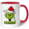 Bedruckte Tasse mit Weihnachtsmotiv im Grinch MiMiMi Design