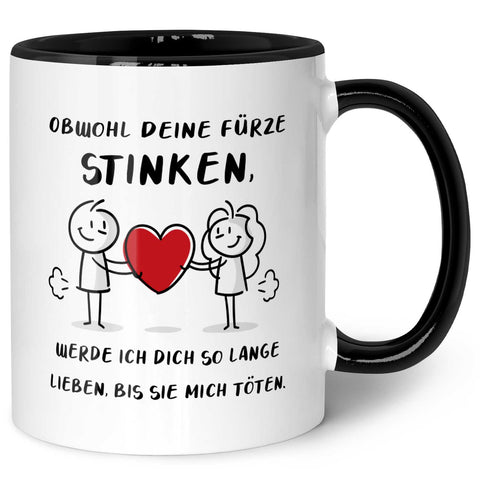 Bedruckte Tasse mit Spruch - Deine Fürze stinken