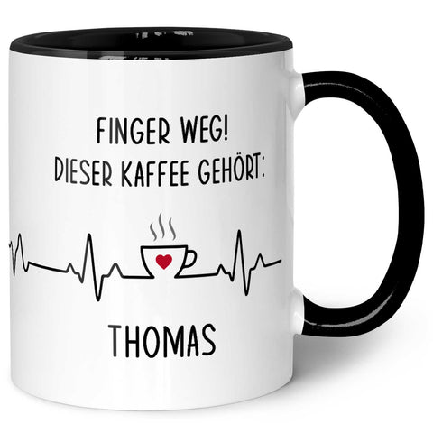 Bedruckte Tasse mit Spruch - Finger Weg!