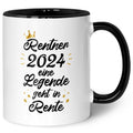 Bedruckte Tasse mit Spruch Rentner/Rentnerin 2024