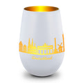 Deko Windlicht aus Glas mit Gravur - Skyline Deutschland