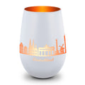 Deko Windlicht aus Glas mit Gravur - Skyline Deutschland