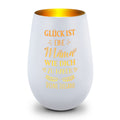 Deko Windlicht aus Glas mit Gravur - Glück ist eine Mama wie Dich zu haben - Personalisiert mit Name