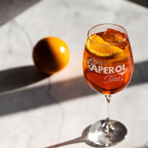 Leonardo Weinglas mit Gravur "It's Aperol Time" Design