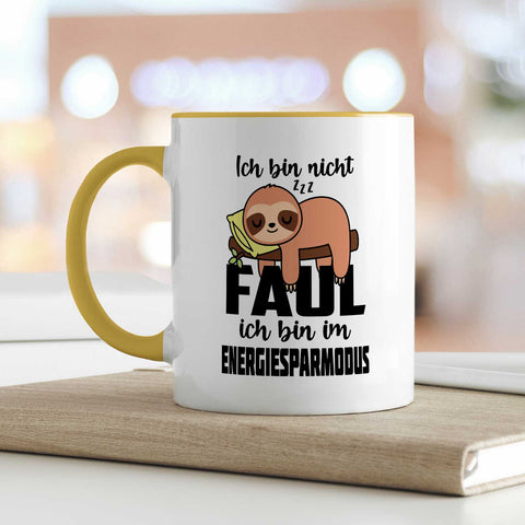 Bedruckte Tasse mit Spruch - Ich bin nicht Faul