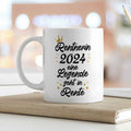 Bedruckte Tasse mit Spruch Rentner/Rentnerin 2024