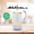 Deko Windlicht aus Glas mit Gravur - Skyline Paris