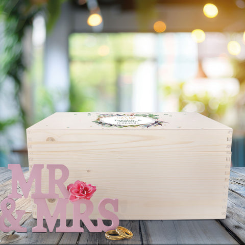 Erinnerungskiste mit UV-Druck im Flower Wedding Design