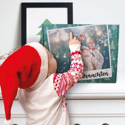 Personalisierter DIY Adventskalender mit Retro Foto Design zum selbst Befüllen