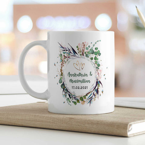 Bedruckte Tasse mit Motiv "Flower Wedding"