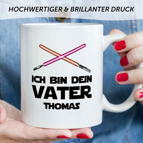 Bedruckte Tasse mit Spruch - Ich bin dein Vater