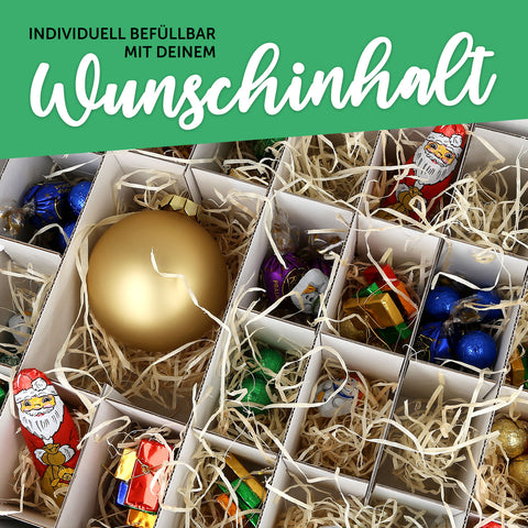 Personalisierter DIY Adventskalender mit 4 Fotos & Wunschtext zum selbst Befüllen