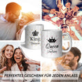 Bedruckte Tassen mit Spruch - King & Queen mit Namen