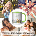 Bedruckte Tasse mit Name - Tiergruppe Safari