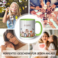 Bedruckte Tasse mit Name - Tiergruppe Wald