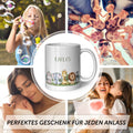 Bedruckte Tasse mit Name - Tiergruppe Safari