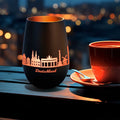 Deko Windlicht aus Glas mit Gravur - Skyline Deutschland