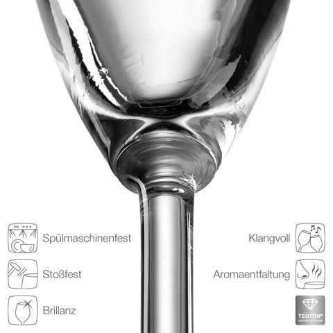 Leonardo Sektglas mit Gravur "Auf´s Leben"