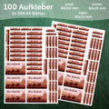 Schuletiketten mit Namen - Ritter Design - 100 Aufkleber in verschiedenen Größen