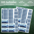 Schuletiketten mit Namen - Ritter Design - 100 Aufkleber in verschiedenen Größen