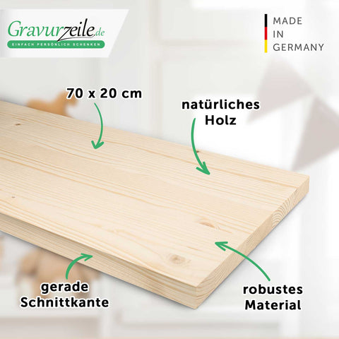 Messlatte für Kinder mit Namen aus Holz für Kinderzimmer - Waldtiere