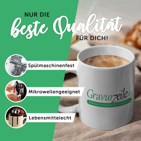 Bedruckte Tasse mit Name - Tiergruppe Safari