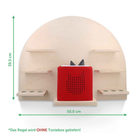 Toniebox Regal für Kinderzimmer - Regenbogen - Personalisiert mit Namen