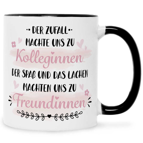 Bedruckte Tasse mit Spruch Der Zufall machte uns zu Kolleginnen