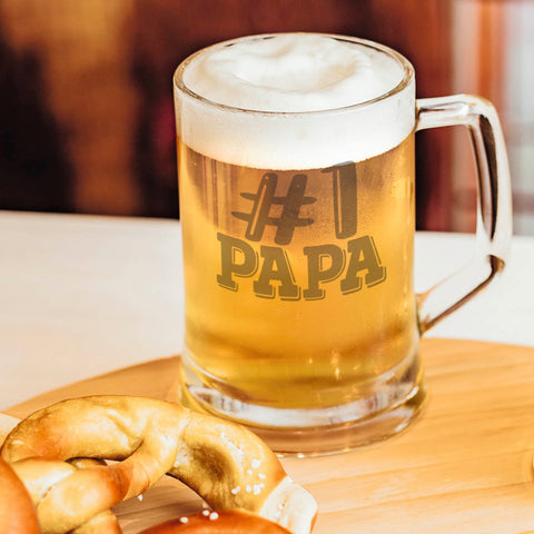 Montana Bierkrug mit Gravur "#1 Papa"