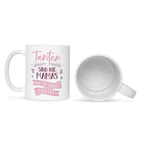 Bedruckte Tasse mit Spruch Tanten sind wie Mamas