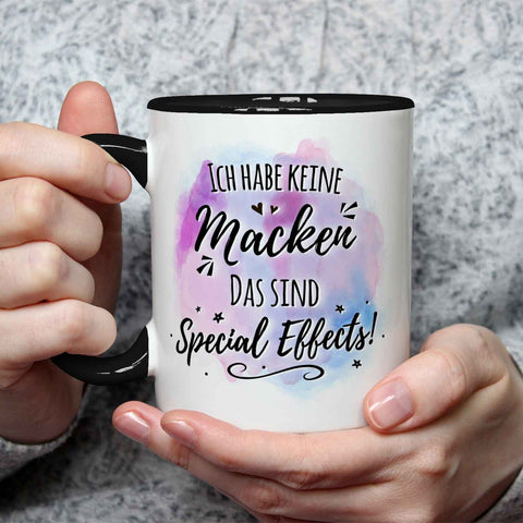 Bedruckte Tasse mit Spruch - Ich habe keine Macken