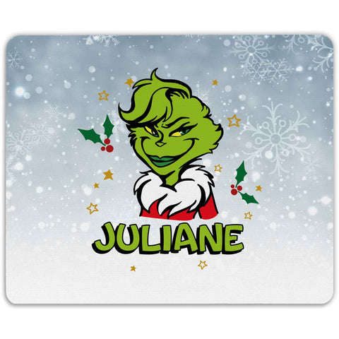 Bedrucktes Mousepad - Grinch mit Namen