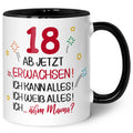 Bedruckte Tasse - Ab jetzt erwachsen 18