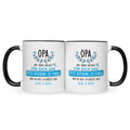 Bedruckte Tasse mit Spruch Opa wir haben versucht für dich das beste Geschenk zu finden