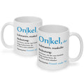 Bedruckte Tasse mit Spruch Onkel Definition