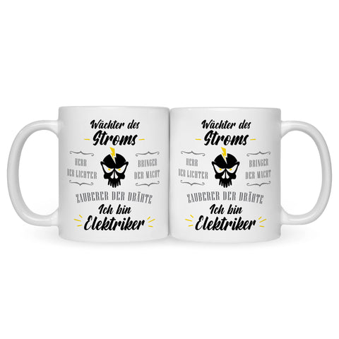 Bedruckte Tasse mit Spruch Wächter des Stroms